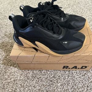 R.A.D Women's Black and Tan Athletic Shoes